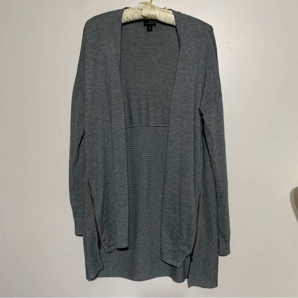 Worthington Charcoal Open Front Cardigan Large